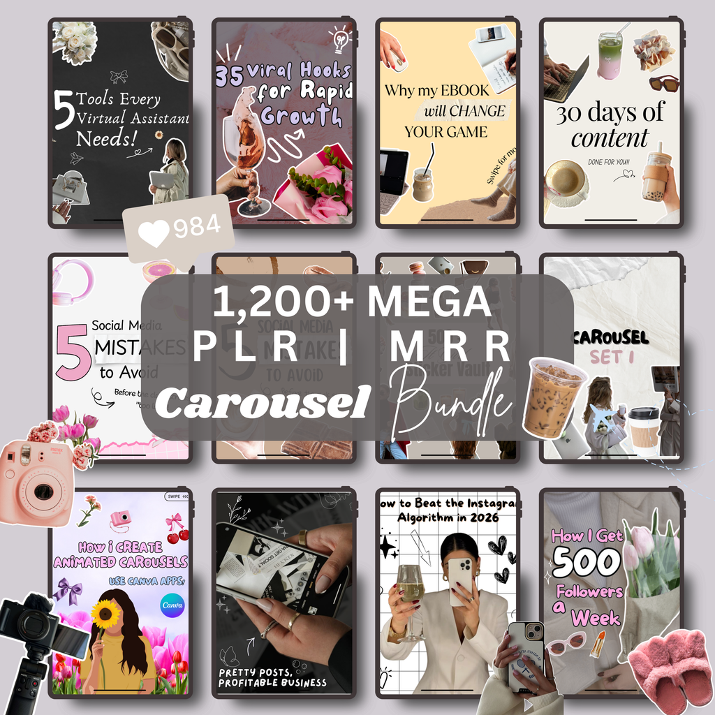 1,200 PLR | MRR Carousel Mega Bundle